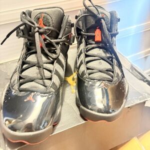 Jordan 6 rings black & Infared Black 23 baske ball shoes Sneakers men’s 7.5 box